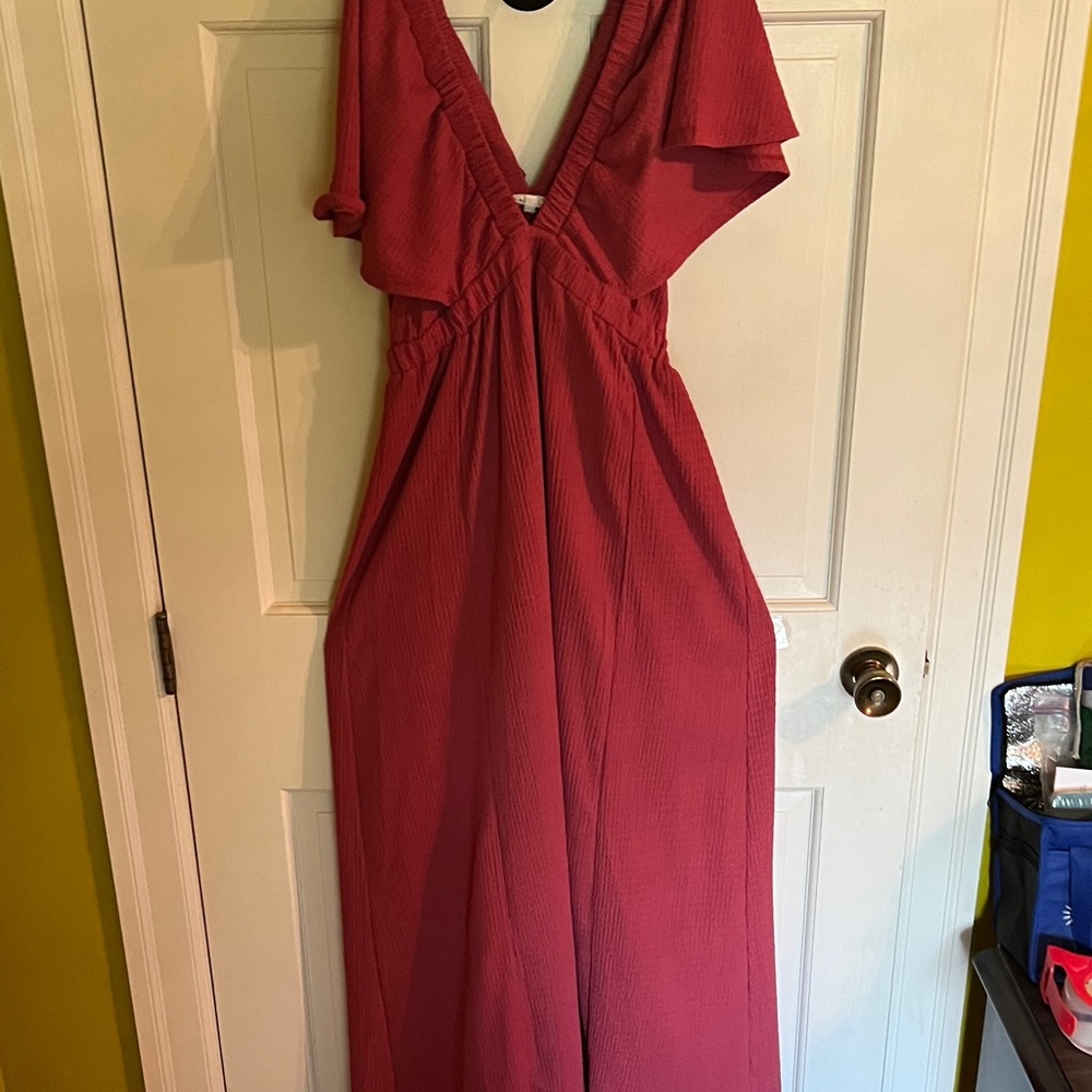 Elegant Pink Maxi Dress